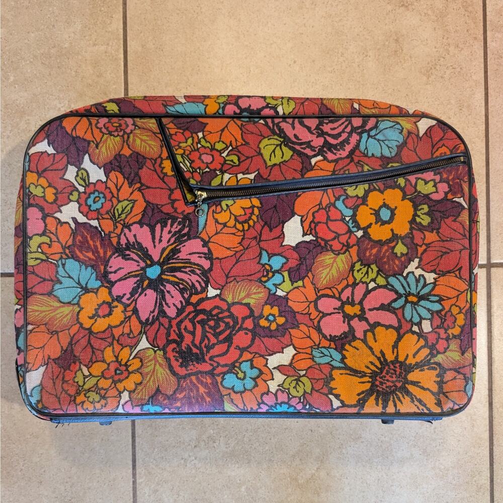 Vintage Floral Suitcase